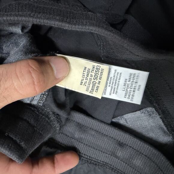 NWT LL Bean Womens Large Petite Ripstop Hiking Pull-On Pants Black - Picture 8 of 8